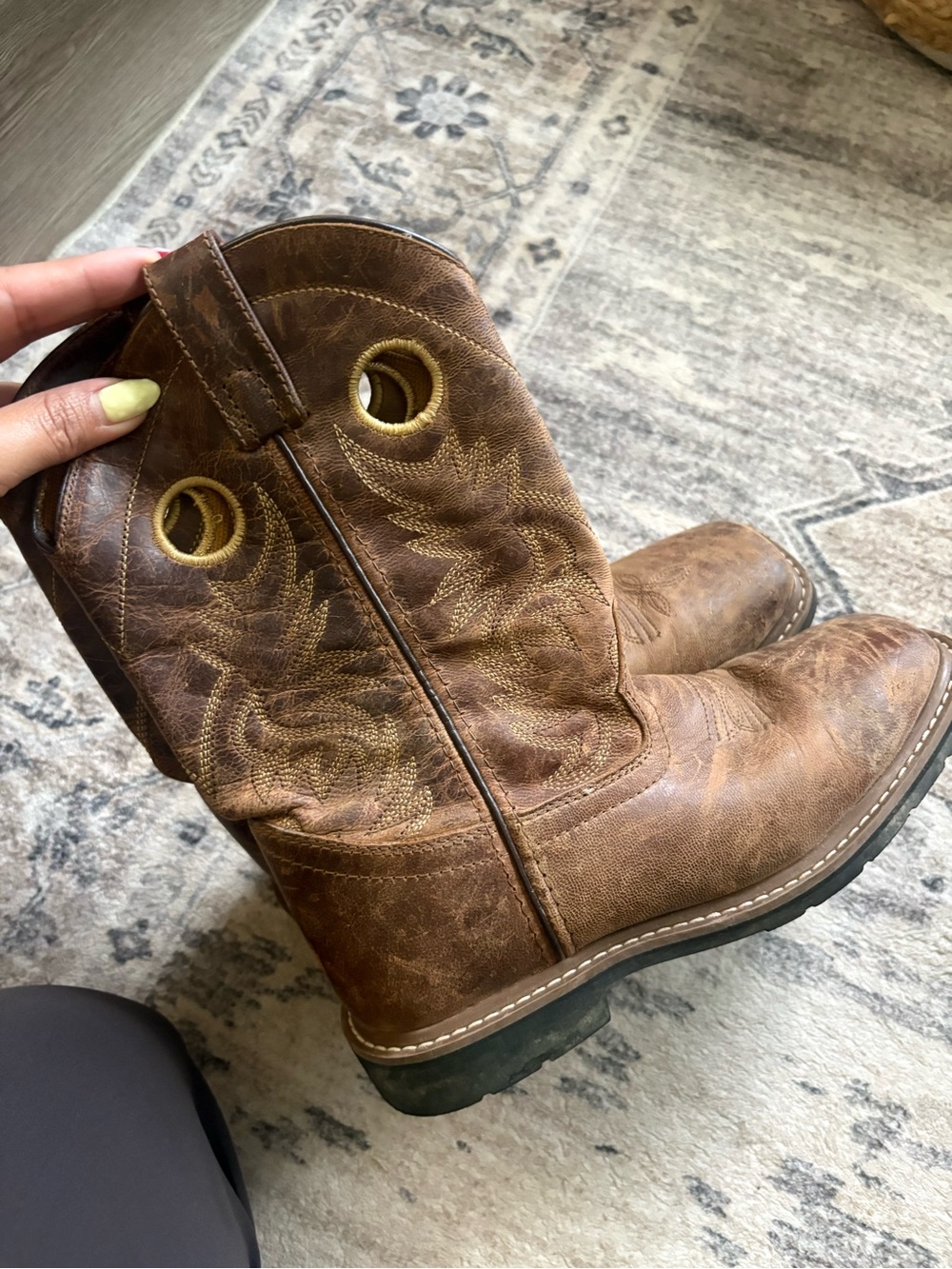 Dan post Youth Amarillo Western Boots Brown size 4 youth unisex western - Picture 5 of 11